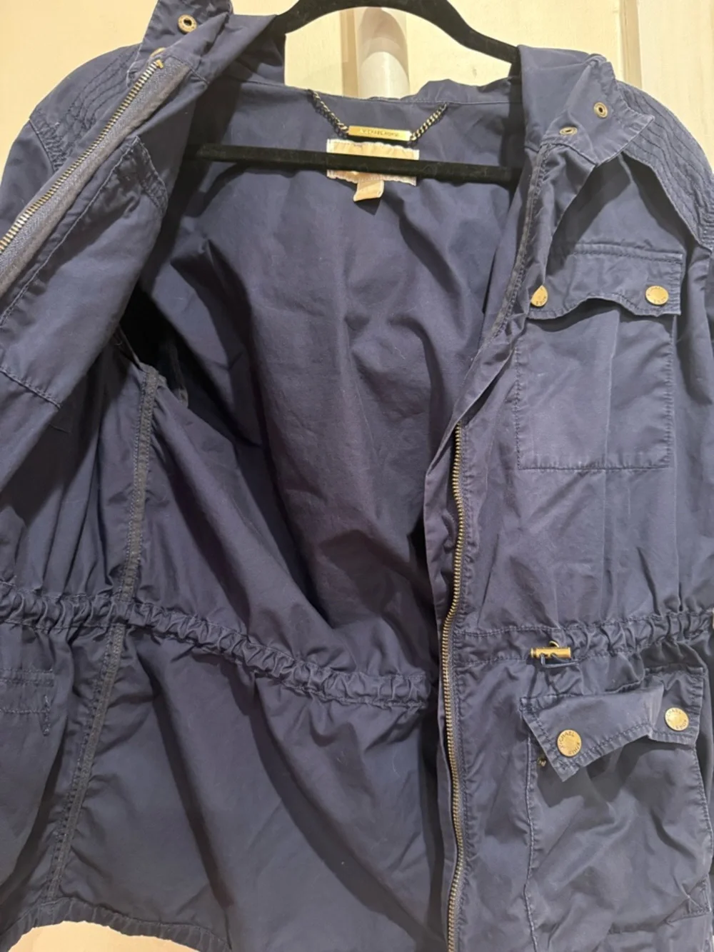 Michael Kors Navy Blue Utility Anorak Jacket | Spring Jacket Rain Wind Classy